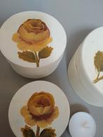 Handbeschilderde ronde houten bakjes., Ophalen of Verzenden, Zo goed als nieuw