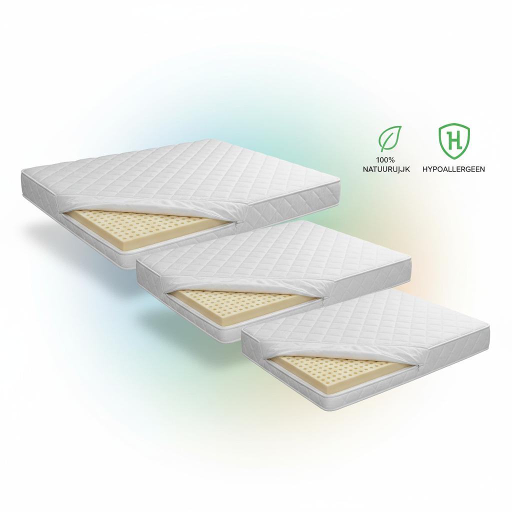 Natuur Latex Matras – 90x200cm (ook in andere maten), 90 cm, Eenpersoons, Nieuw, Ophalen of Verzenden