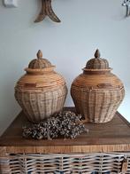 Riviera Maison Gingerpot S Rattan, Ophalen of Verzenden, Zo goed als nieuw, Rond, Riet