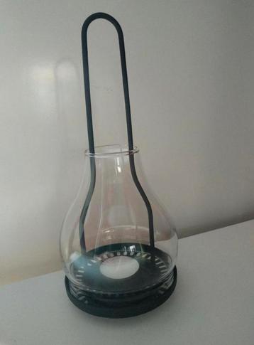 Windlicht voor waxinelichtje - Zwart Metaal beschikbaar voor biedingen