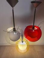 3 originele Rossetti Bolla Italiaans design lampen, Huis en Inrichting, Lampen | Hanglampen, Ophalen, Zo goed als nieuw, Glas