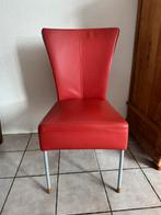 6 echt leren eetkamer stoelen, Huis en Inrichting, Stoelen, Ophalen, Leer, Zo goed als nieuw, Vijf, Zes of meer stoelen