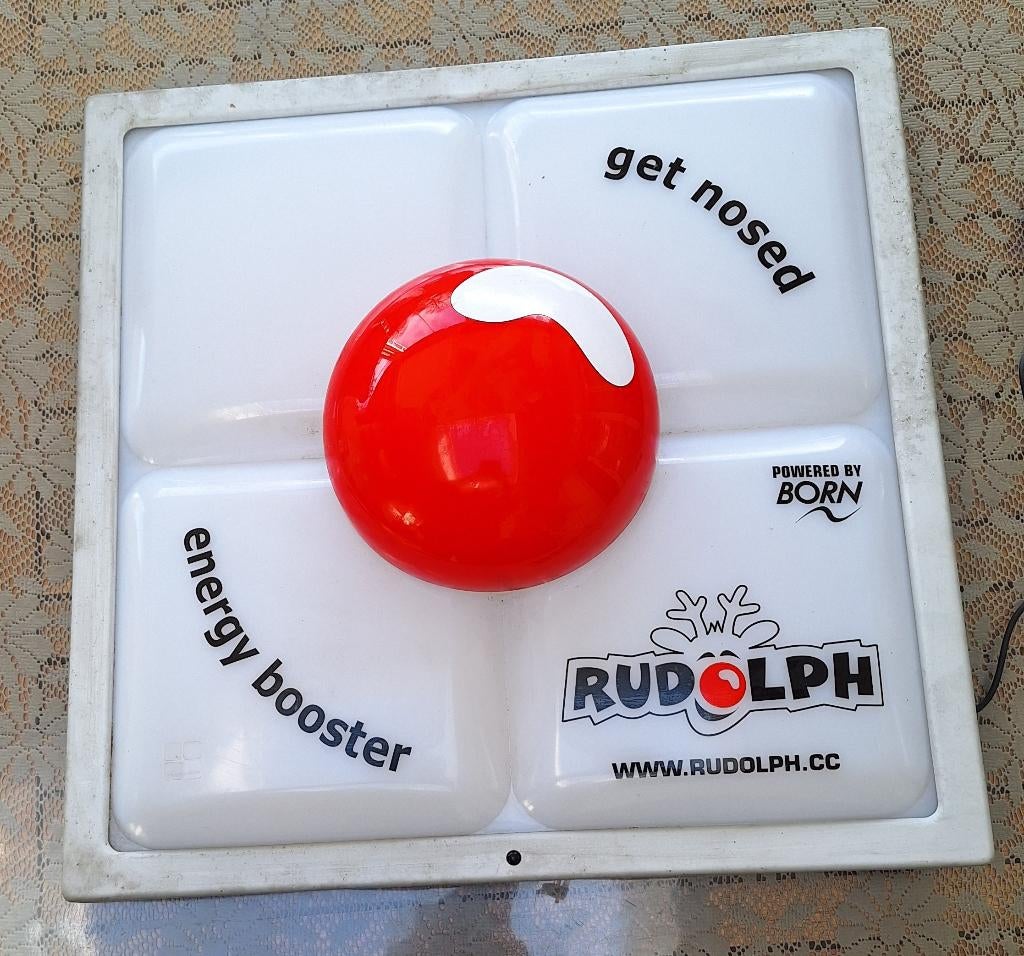 Lichtbak Rudolph Energy Booster Get Nosed, Ophalen of Verzenden, Gebruikt, Lichtbak of (neon) lamp