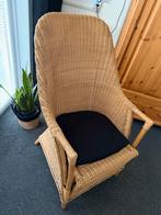Rotan stoel met kussen, Huis en Inrichting, Fauteuils, Ophalen, Gebruikt, Minder dan 75 cm, Riet of Rotan