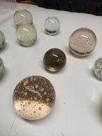 11 Antieke glazen presse-papiers 'spijkerbollen', Antiek en Kunst, Ophalen of Verzenden