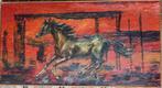 Vurig paard 1971 - Hans de Jong [1938] - doek - gelijst, Ophalen