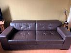 Mooie Bruine lederen driepersoonsbank van hoogwaardig leer, Huis en Inrichting, Banken | Bankstellen, Ophalen, Nette en zakelijke stijl