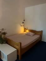 Houten tweepersoonsbed (incl matras), Huis en Inrichting, Ophalen, Gebruikt, Tweepersoons