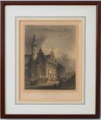 Antieke hand gekleurde staalgravure 'sGravenhage, Antiek en Kunst, Ophalen of Verzenden