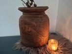 Nepalese pot / kruik / vaas XL, hoogte 35 cm., Huis en Inrichting, Overige kleuren, Aardewerk of Porselein, Ophalen of Verzenden