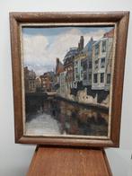 Gesigneerd schilderij Steigersgracht Rotterdam 1942, Ophalen of Verzenden