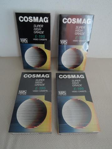Vier nieuwe gesealde Cosmag super high grade videobanden beschikbaar voor biedingen