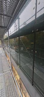 Groen gehard glas (95x225cm) - Gratis af te halen!, Doe-het-zelf en Verbouw, Glas en Ramen, Gevelraam of Ruit, Gebruikt, 80 tot 120 cm