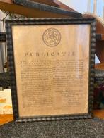 Originele Bataafse Republiek Publicatie 1803 - Bieraccijns, Antiek en Kunst, Antiek | Boeken en Bijbels, Ophalen of Verzenden