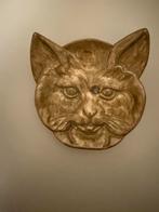 Antiek Vintage zwaar metalen koperen schaaltje kat of poes, Antiek en Kunst, Antiek | Koper en Brons, Ophalen of Verzenden