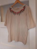 vintage hippie boho shirtje top zomer geborduurde rand L XL, Verzenden
