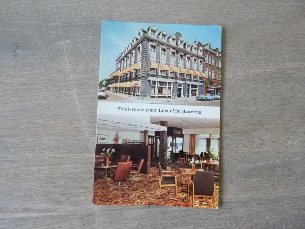 Haarlem, hotel restaurant Lion D'or /interieur/auto, Verzenden, 1980 tot heden, Ongelopen, Noord-Holland