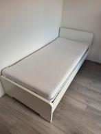 Ikea Askvoll bed + bijbehorende lattenbodem, Huis en Inrichting, Ophalen, 90 cm, Eenpersoons, Wit
