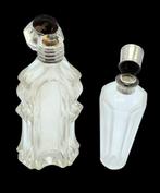 Antiek Zilver & Kristal Parfumflesjes, Antiek en Kunst, Antiek | Goud en Zilver, Verzenden, Zilver