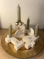 Advent Stuk - Porseleingips Cijfers, Antiek en Kunst, Antiek | Kandelaars, Ophalen of Verzenden, Overige materialen