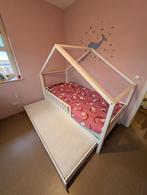 Petit Puk Wit kinder/tienerbed met logeerlade, Kinderen en Baby's, Kinderkamer | Bedden, Ophalen, 85 tot 100 cm, Zo goed als nieuw