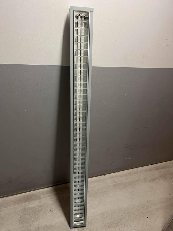 8x Strakke T5 TL-armaturen 35W, Huis en Inrichting, Lampen | Hanglampen, Gebruikt, 75 cm of meer, Metaal, Ophalen