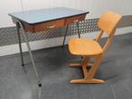 Vintage houten / metalen klein bureau bureautje tafel, Huis en Inrichting, Gebruikt, Ophalen, Bureau