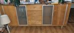 Dressoir van zwaar hout, Huis en Inrichting, Kasten | Dressoirs, Ophalen, Gebruikt, Glas, 150 tot 200 cm