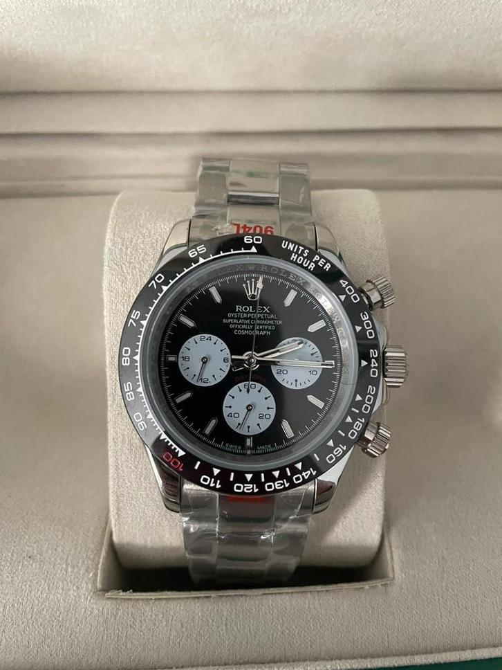 Daytona automaat, Sieraden, Tassen en Uiterlijk, Sporthorloges, Zo goed als nieuw, iOS, Roze, Waterdicht, Ophalen of Verzenden