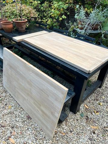 MASSIEF EIK AANRECHTBLAD KEUKENBLAD 3 STUKS KEUKEN WERKBLAD beschikbaar voor biedingen