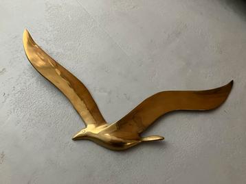 Vintage Messing vogel in vlucht xl 44 cm, zwaluw beschikbaar voor biedingen