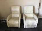 Gratis 2 relaxstoelen, Huis en Inrichting, Fauteuils, Ophalen, Gebruikt, Minder dan 75 cm, Leer