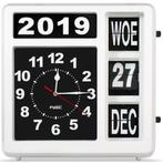 Fysic FK-247 Kalenderklok Dementie klok Slechtzienden klok, Huis en Inrichting, Verzenden, Zo goed als nieuw, Analoog, Overige typen