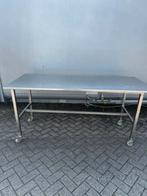 Rvs werktafel, Ophalen, Gebruikt
