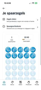 50 glazenzegels AH, Ophalen, Koffie of Thee, Zegels, Bonnen of Punten
