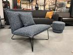 Nieuw Jess Design Earl Fauteuil Blauw stof Stoel Tray Poef, Huis en Inrichting, Fauteuils, Nieuw, 75 tot 100 cm, Ophalen of Verzenden