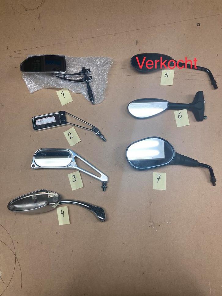 Diversen modellen LINKER motorspiegels (oa chroom en carbon), Motoren, Accessoires | Overige, Nieuw, Ophalen of Verzenden