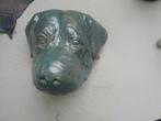2 betonnen honden wandbeeld, Ophalen of Verzenden, Nieuw, Beton, Dierenbeeld