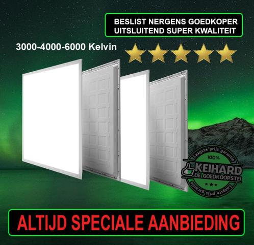 Led Back-lit Paneel 595x595mm AANBIEDING incl. stekker 220V, Huis en Inrichting, Lampen | Plafondlampen, Nieuw, Overige materialen