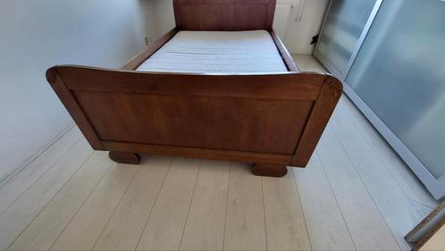 Antiek bed, twijfelaar, inclusief matras 120 cm br x 190 cm, Antiek en Kunst, Antiek | Meubels | Bedden, Ophalen