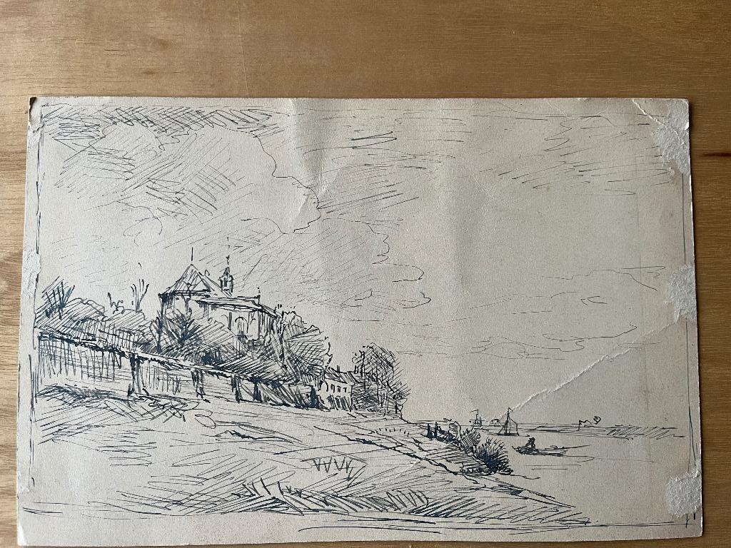 Franse pentekening rond 1900, Ophalen of Verzenden