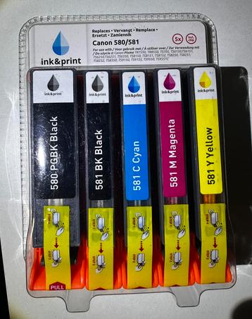Canon 580/581 printer ink beschikbaar voor biedingen