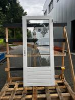 8 hardhouten buitendeur dubbel glas, Ophalen, 80 tot 100 cm, 200 tot 215 cm, Glas