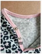 Blauw roze panter jurkje Maat 56 hh, Newborn, Meisje, Newborn, Jurkje of Rokje