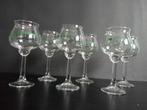 6 Vintage Ambasador Irish Coffee glas met groene tekst., Glas of Glazen, Ophalen of Verzenden, Overige stijlen, Glas