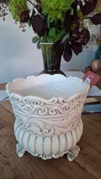 Capodimonte elegante bloempot, Italie, 50 jaren, vintage, Gebruikt, Rond, Binnen, Ophalen of Verzenden