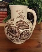 Antieke hollands ijzerstenen kan 1900 Beconia bruin decor, Ophalen of Verzenden
