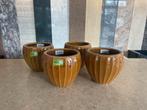 Nieuwe bloempot oranje/ bruin, Ophalen, Rond, Nieuw, Aardewerk
