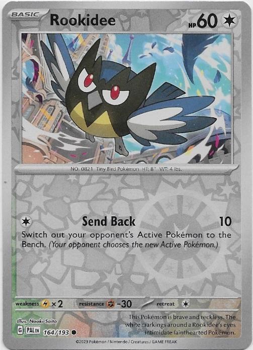 Paldea Evolved,  Rookidee [reverse] 164/193, Hobby en Vrije tijd, Verzamelkaartspellen | Pokémon, Nieuw, Losse kaart, Verzenden