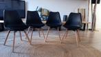 Eetkamerstoelen 4 stuks, Huis en Inrichting, Hout, Zwart, Ophalen of Verzenden, Zo goed als nieuw